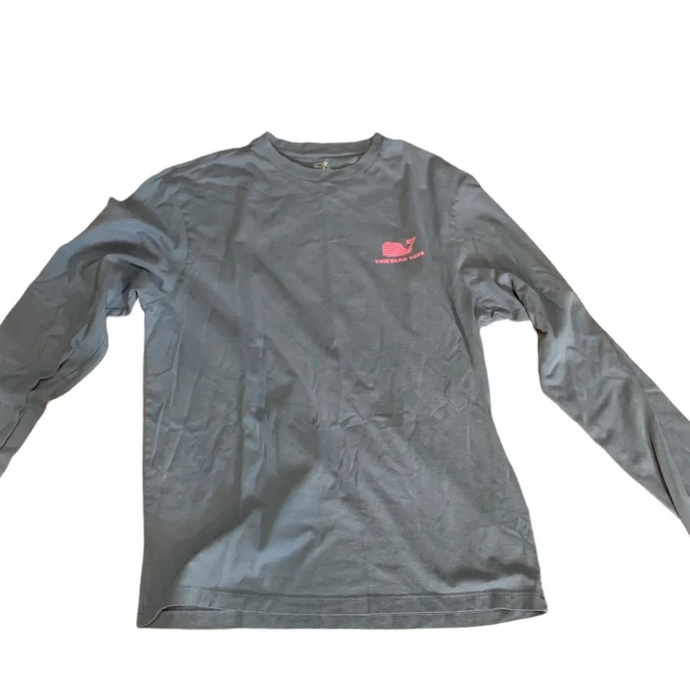 MEN Vineyard Vines grey graphic Long Sleeve T-Shirt size small
